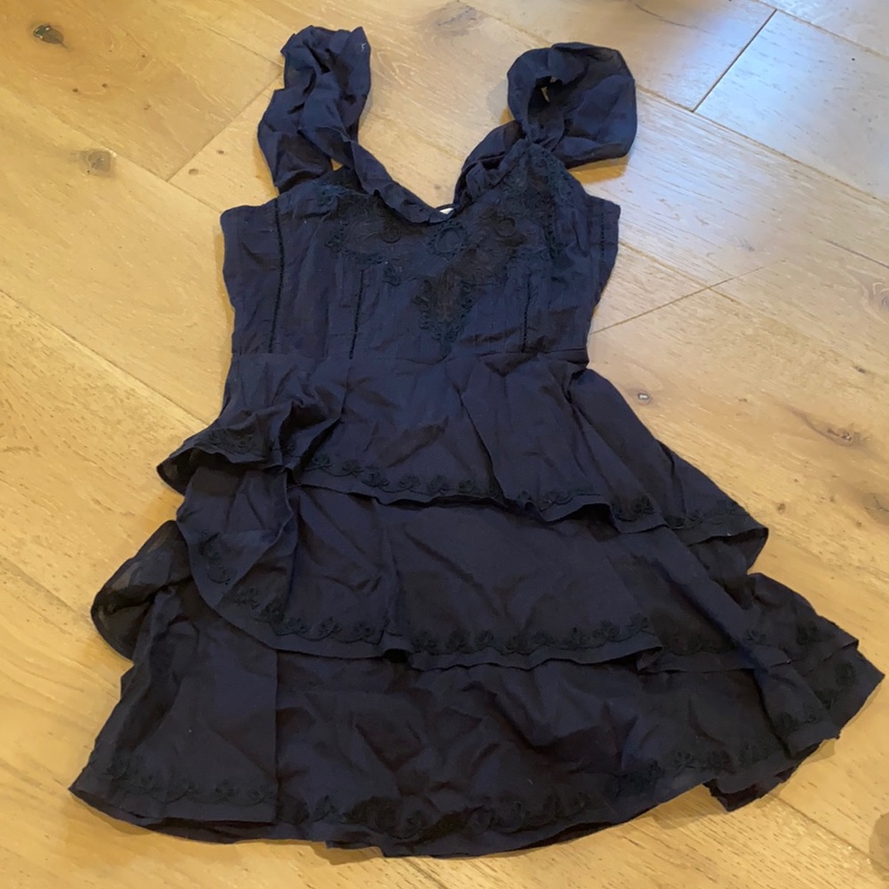LoveShackFacny Womens Blue Ruffle Dress